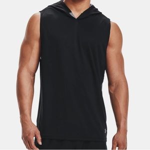 UNDERARMOUR Heatgear Men's Black , Blue UA Velocity Sleeveless Hoodie Size:L